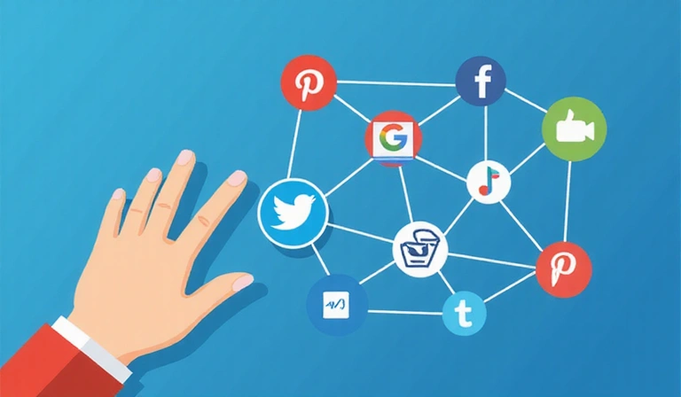 Person interacting with various third-party app icons on a screen