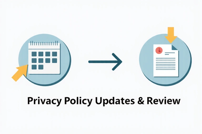 Privacy policy update concept